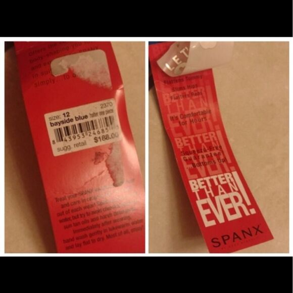 NWT Spanx Shaping Swimsuit One-piece Bayside Blue Halter 12 - Picture 13 of 16